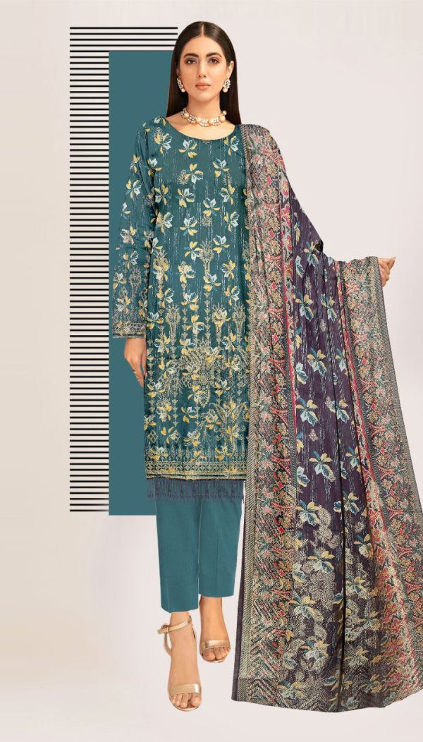 Versatile  Unstitched Collection 3 Pieces  Trendy  Stylish  Ripple Collection Lawn  Relaxed  Nisha By Nishaat Lawn  Modern  Functional  Effortless  Easy-going  Comfortable  Casual-chic  Casual Wear  Alkaram Studio 3 Pieces